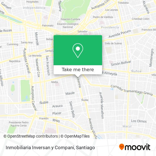 Inmobiliaria Inversan y Compani map