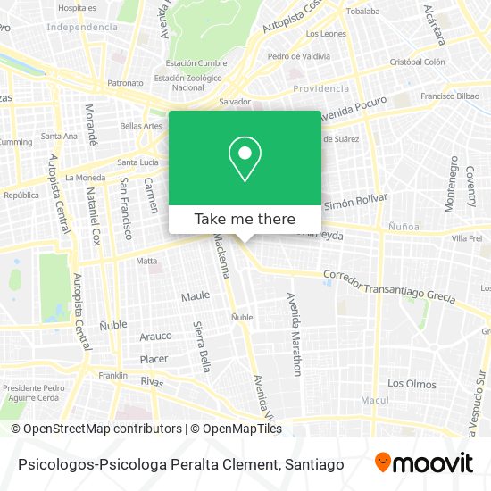 Psicologos-Psicologa Peralta Clement map