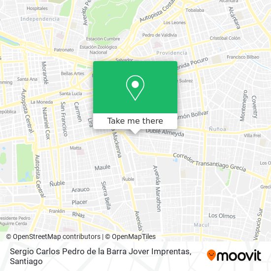 Sergio Carlos Pedro de la Barra Jover Imprentas map