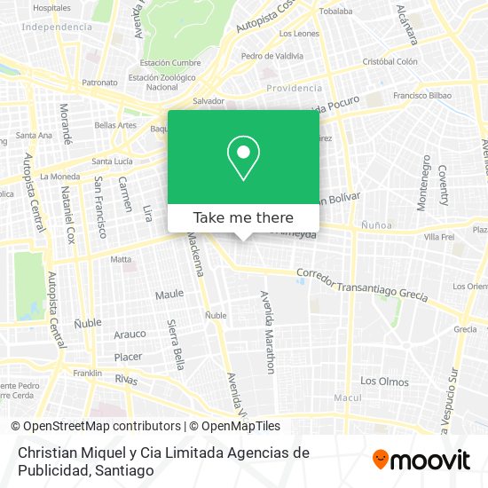 Christian Miquel y Cia Limitada Agencias de Publicidad map