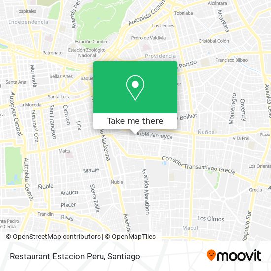Mapa de Restaurant Estacion Peru