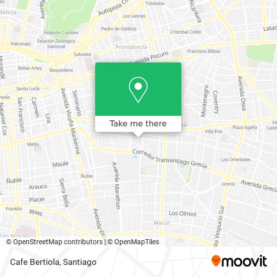 Cafe Bertiola map