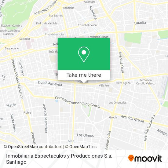 Mapa de Inmobiliaria Espectaculos y Producciones S a