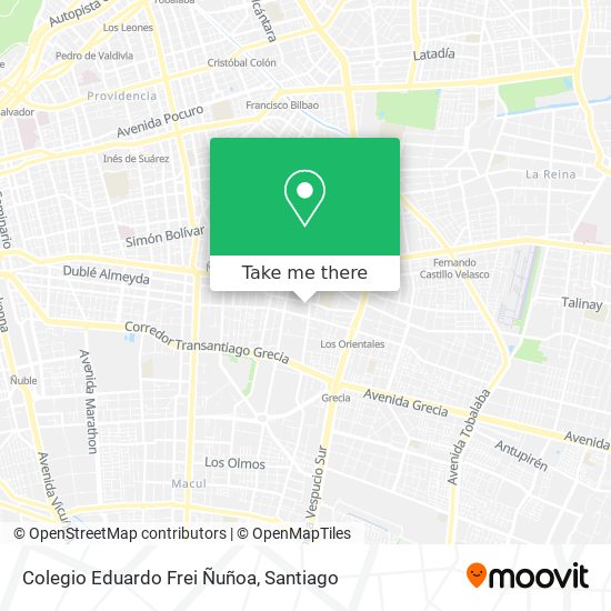 Colegio Eduardo Frei Ñuñoa map