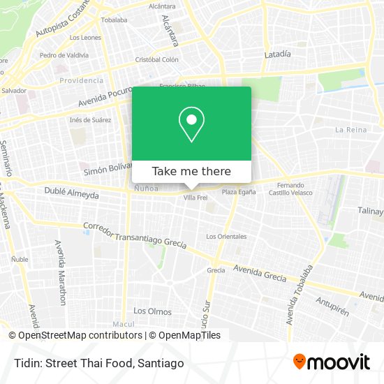 Mapa de Tidin: Street Thai Food