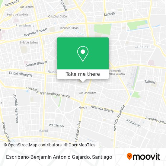 Escribano-Benjamín Antonio Gajardo map