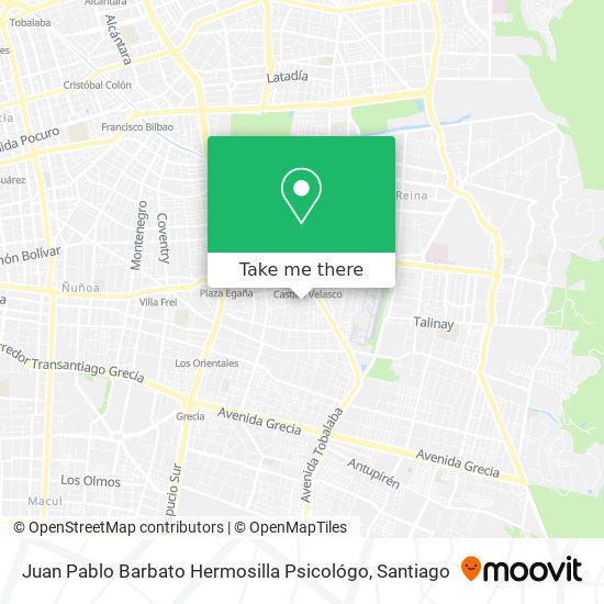 Juan Pablo Barbato Hermosilla Psicológo map