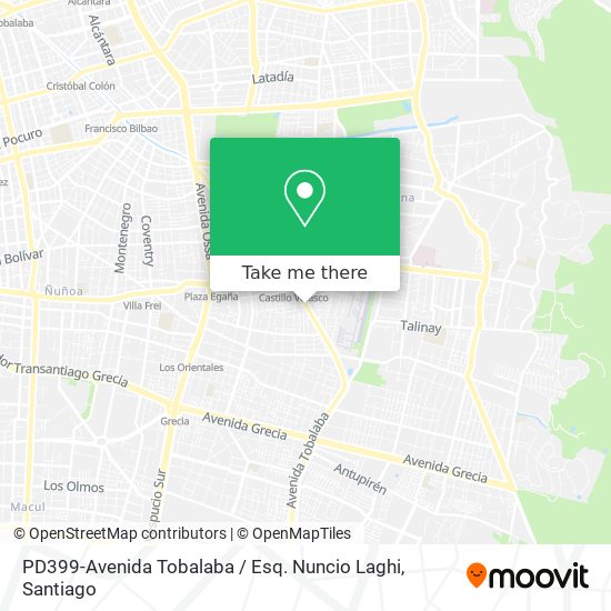 PD399-Avenida Tobalaba / Esq. Nuncio Laghi map