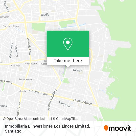 Inmobiliaria E Inversiones Los Linces Limitad map