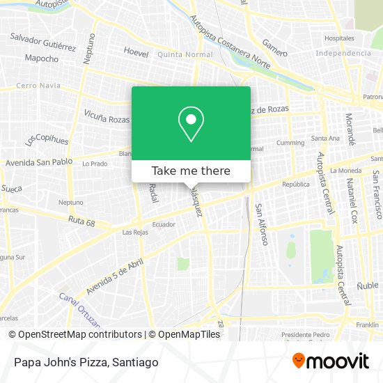 Mapa de Papa John's Pizza