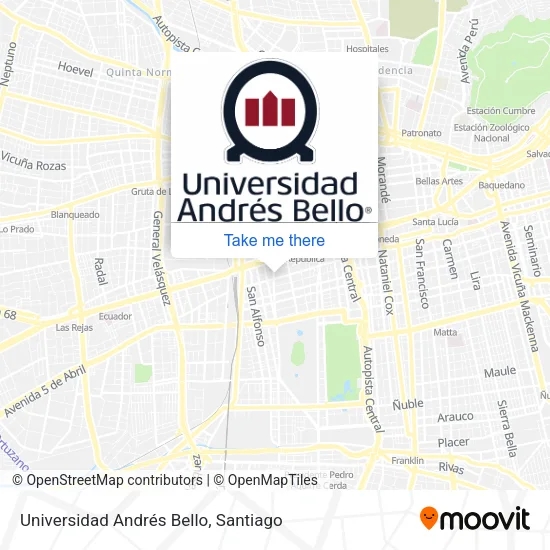 Universidad Andrés Bello map