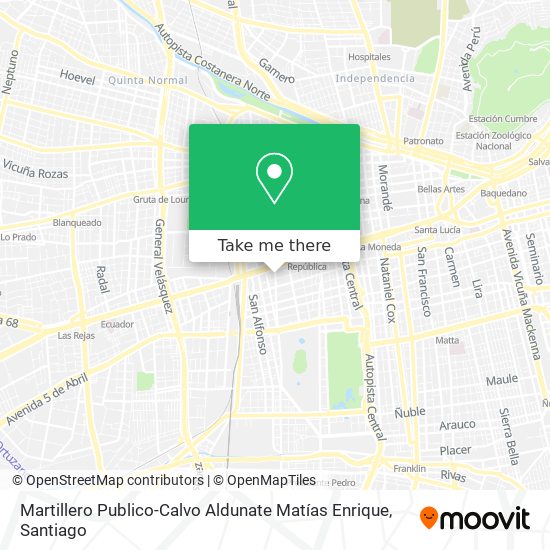 Mapa de Martillero Publico-Calvo Aldunate Matías Enrique