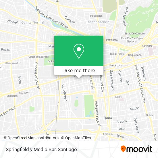 Springfield y Medio Bar map
