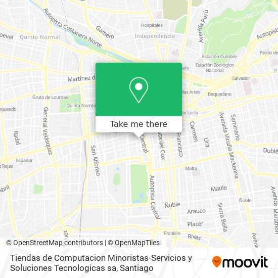 Mapa de Tiendas de Computacion Minoristas-Servicios y Soluciones Tecnologicas sa