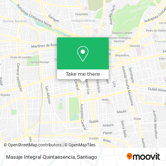 Mapa de Masaje Integral Quintaesencia