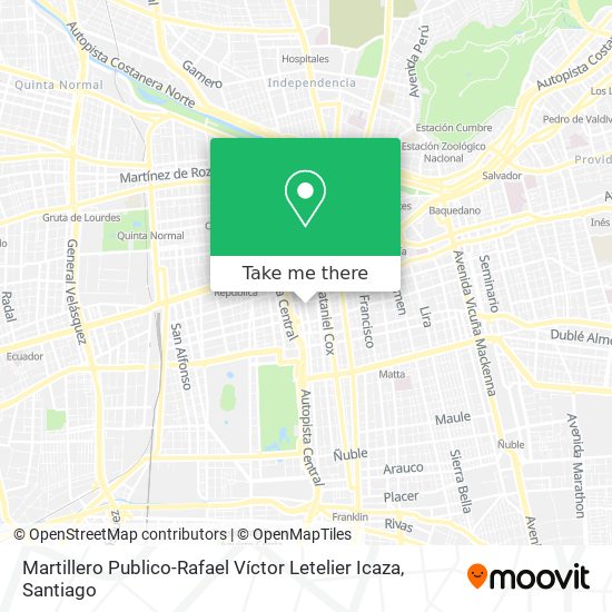 Martillero Publico-Rafael Víctor Letelier Icaza map