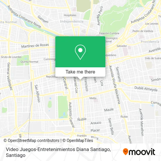 Video Juegos-Entretenimientos Diana Santiago map