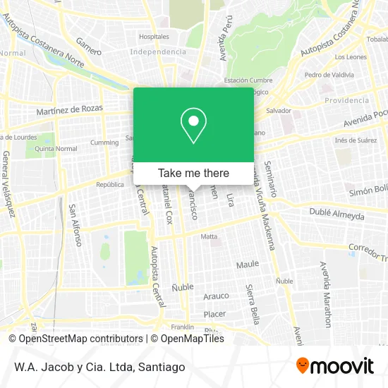 W.A. Jacob y Cia. Ltda map