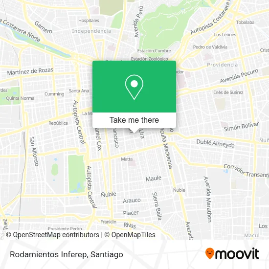 Rodamientos Inferep map