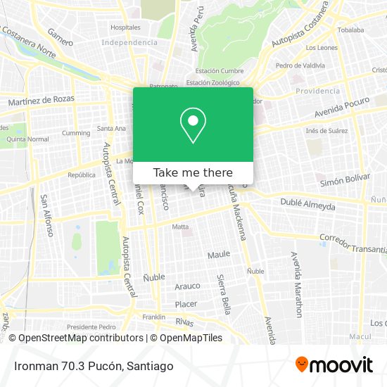 Mapa de Ironman 70.3 Pucón