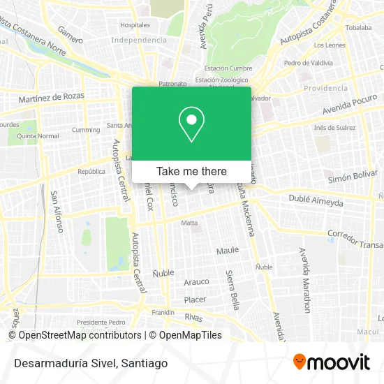 Desarmaduría Sivel map