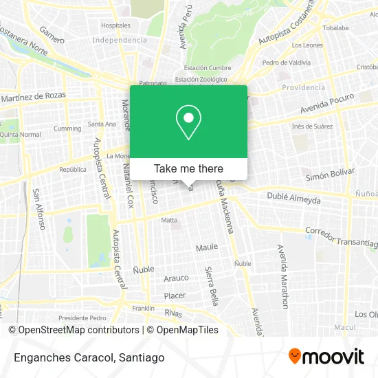 Enganches Caracol map