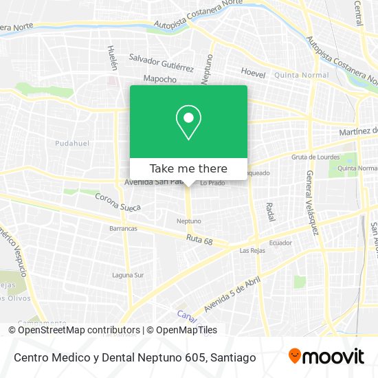 Mapa de Centro Medico y Dental Neptuno 605