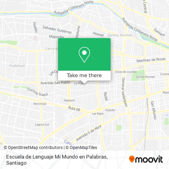 Escuela de Lenguaje Mi Mundo en Palabras map