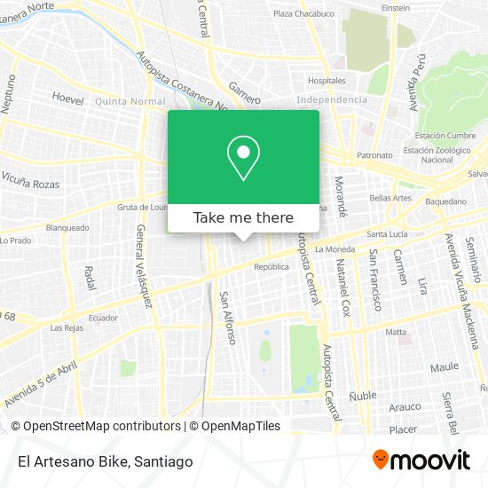 El Artesano Bike map