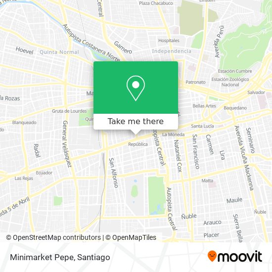 Mapa de Minimarket Pepe