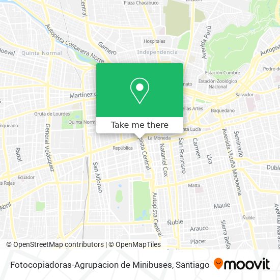 Fotocopiadoras-Agrupacion de Minibuses map