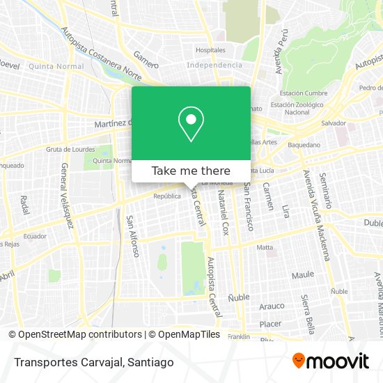 Transportes Carvajal map