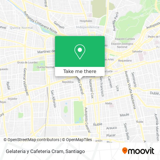 Gelateria y Cafeteria Cram map