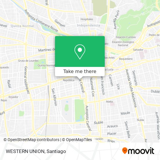 WESTERN UNION map