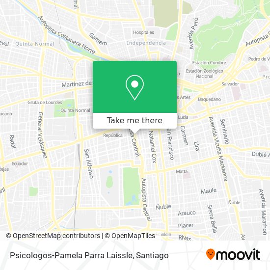 Psicologos-Pamela Parra Laissle map