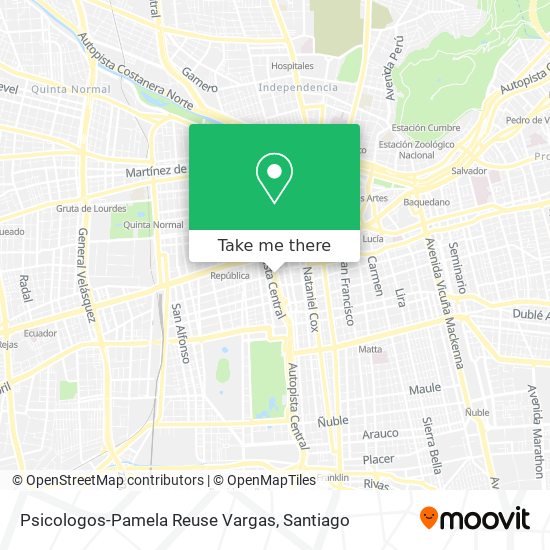 Psicologos-Pamela Reuse Vargas map