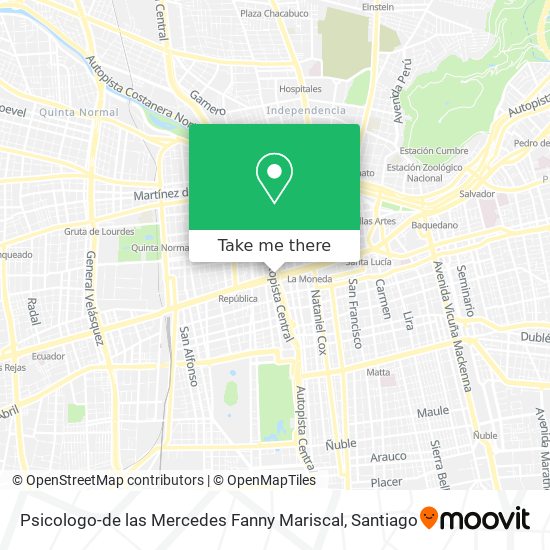 Psicologo-de las Mercedes Fanny Mariscal map