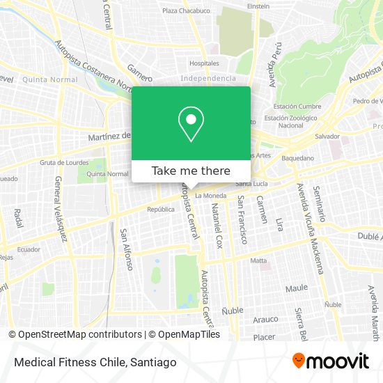 Medical Fitness Chile map