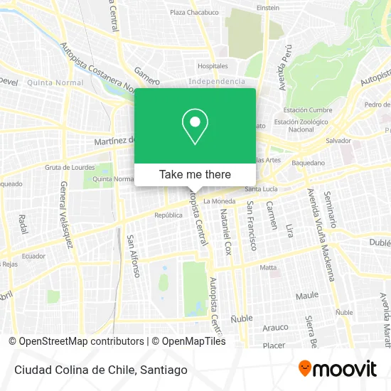 Ciudad Colina de Chile map