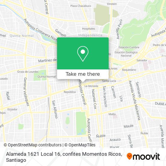 Alameda 1621 Local 16, confites Momentos Ricos map