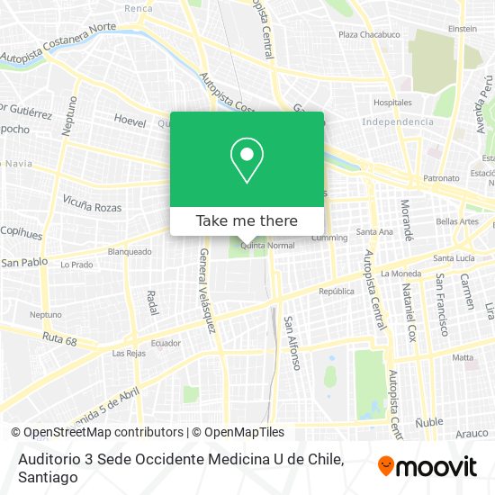 Auditorio 3 Sede Occidente Medicina U de Chile map