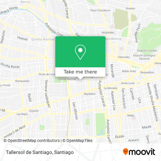 Tallersol de Santiago map