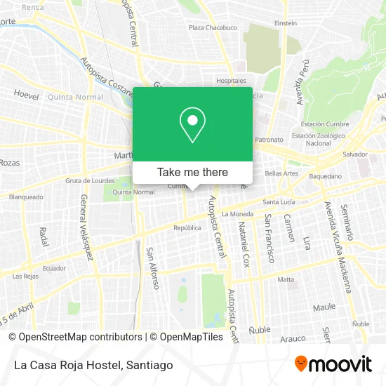 La Casa Roja Hostel map