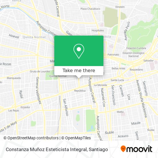 Mapa de Constanza Muñoz Esteticista Integral