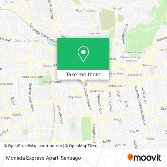 Moneda Express Apart map