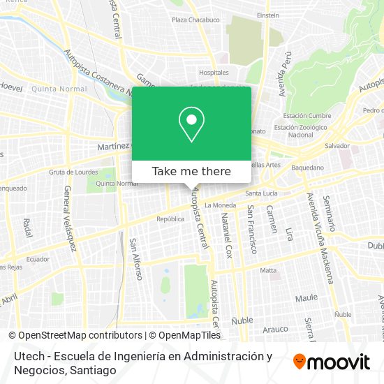 Utech - Escuela de Ingeniería en Administración y Negocios map