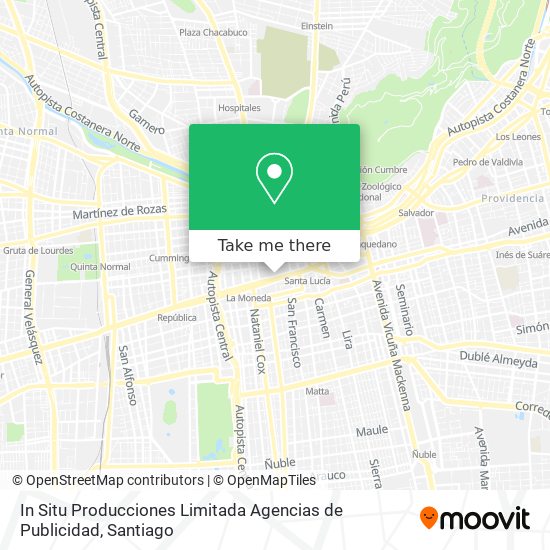 Mapa de In Situ Producciones Limitada Agencias de Publicidad