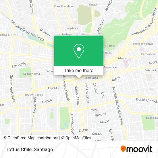 Tottus Chile map