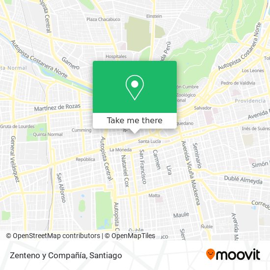 Zenteno y Compañía map