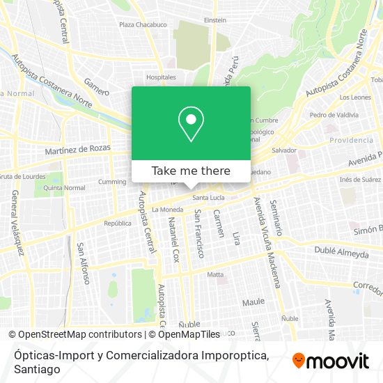 Mapa de Ópticas-Import y Comercializadora Imporoptica